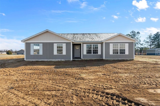 view of single story home