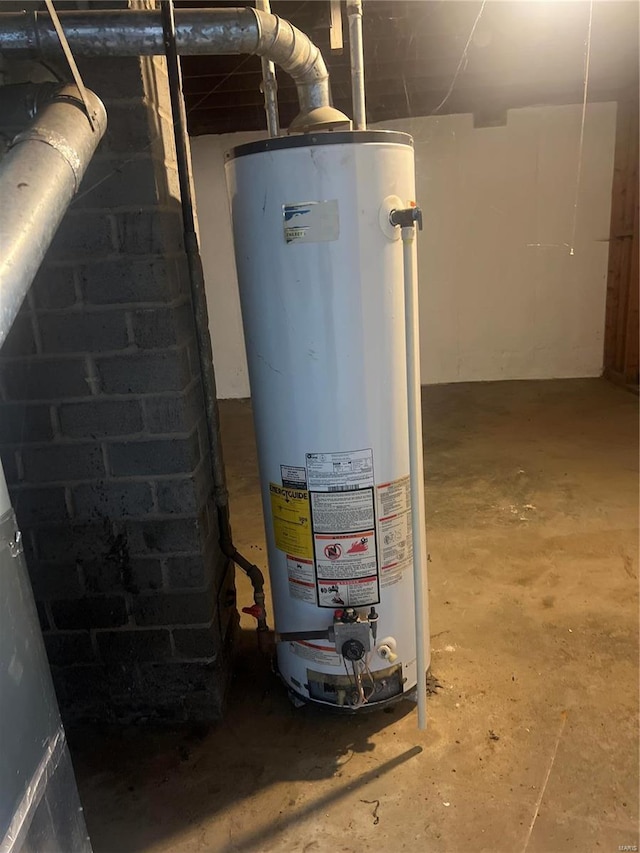 utilities featuring gas water heater