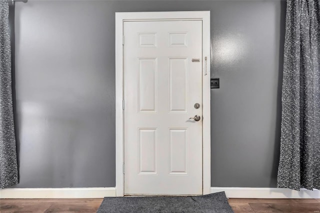 entryway featuring hardwood / wood-style floors