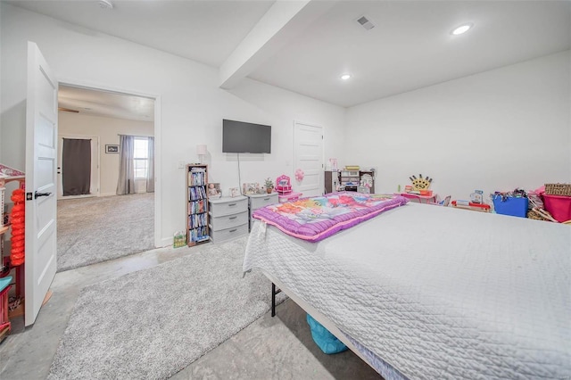 view of carpeted bedroom