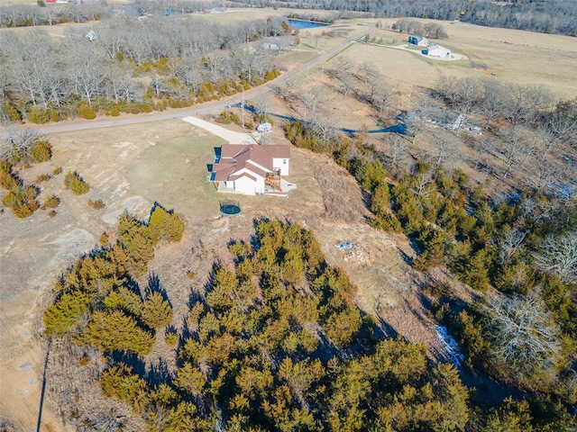 aerial view with a rural view