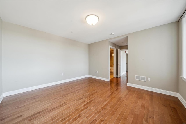 empty room featuring light hardwood / wood-style flooring