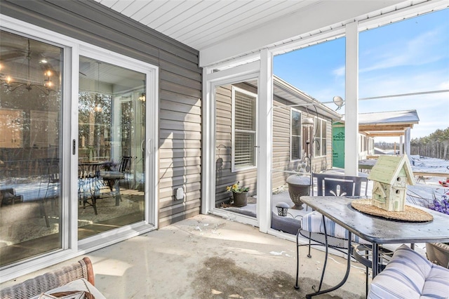 view of sunroom / solarium