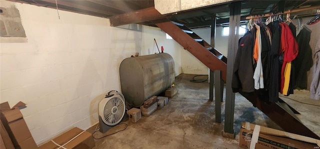 view of basement