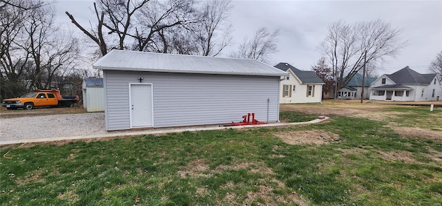 exterior space featuring a lawn