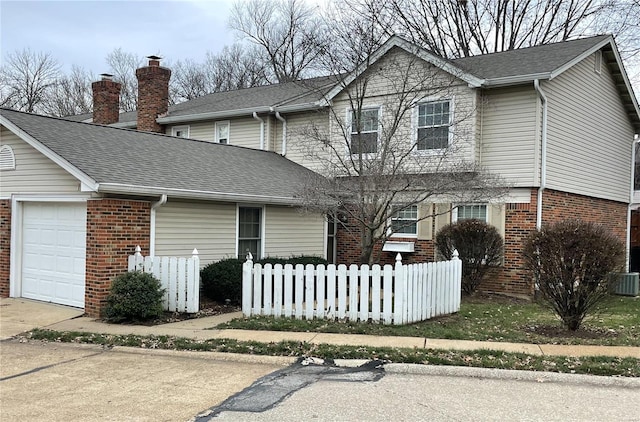 view of property with a garage