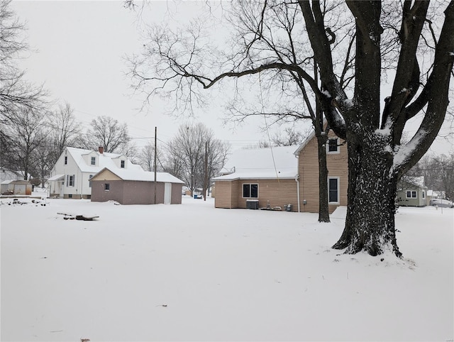 view of snowy yard