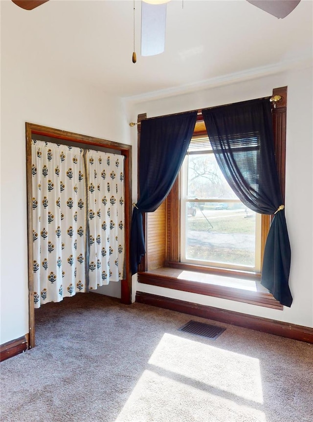 view of carpeted spare room