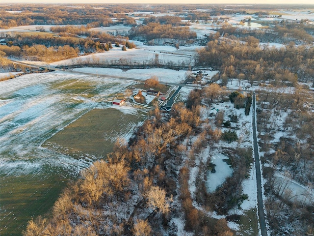 view of snowy aerial view