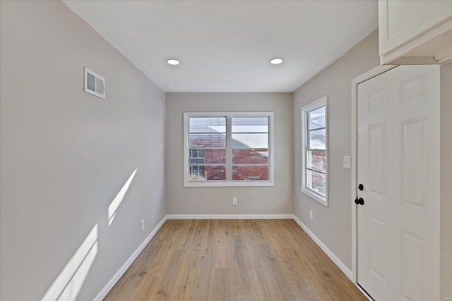 entryway featuring light hardwood / wood-style floors