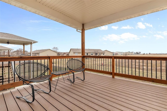 deck featuring a residential view