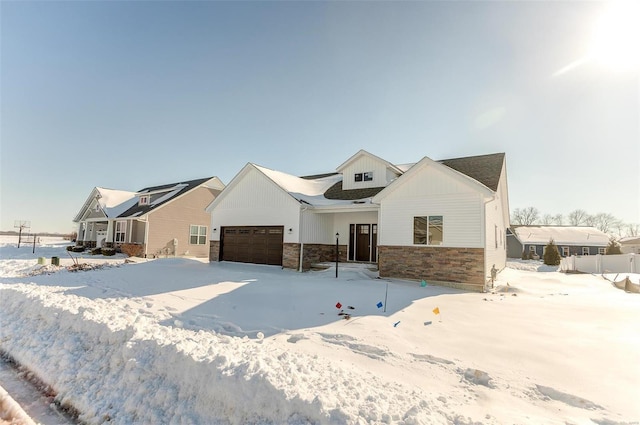 view of front of home featuring a garage