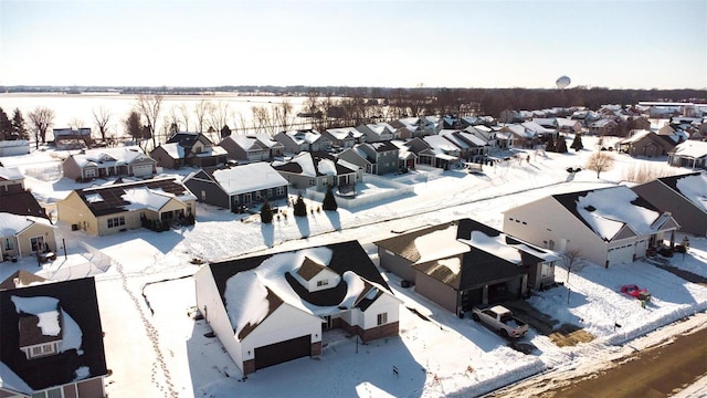 view of snowy aerial view