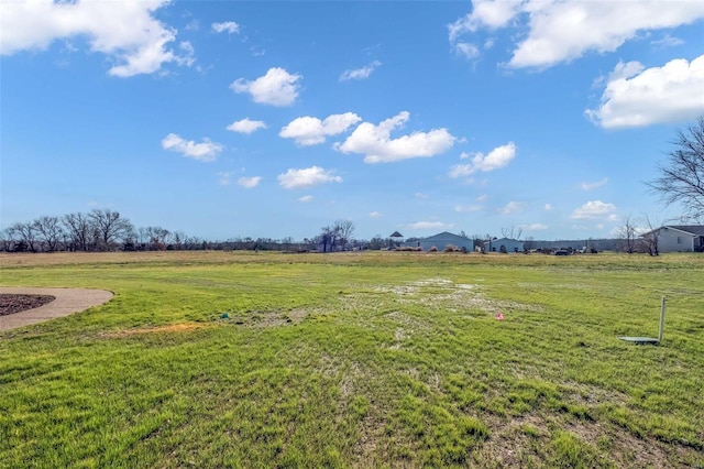 view of yard featuring a rural view