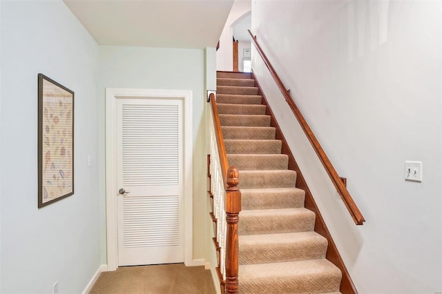 stairway with carpet