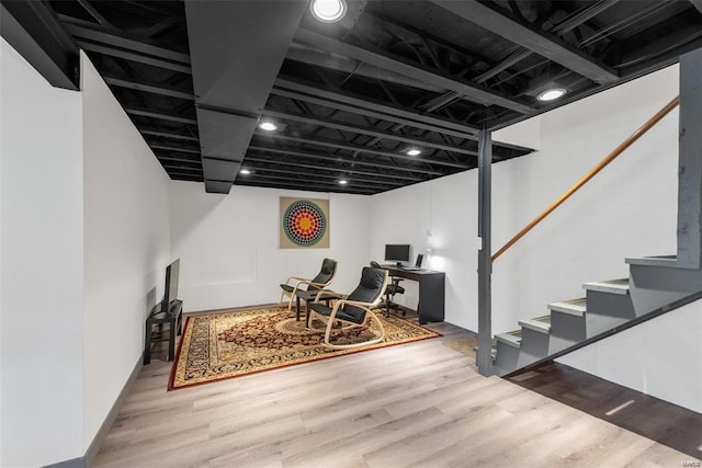 interior space featuring light wood-type flooring