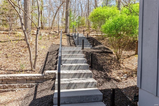 view of stairs