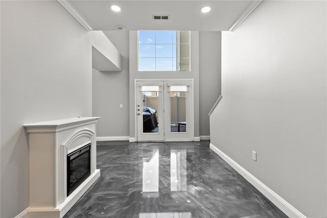 entryway with ornamental molding