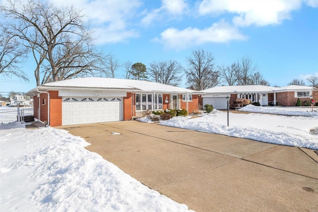 single story home featuring a garage