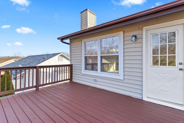 view of wooden deck