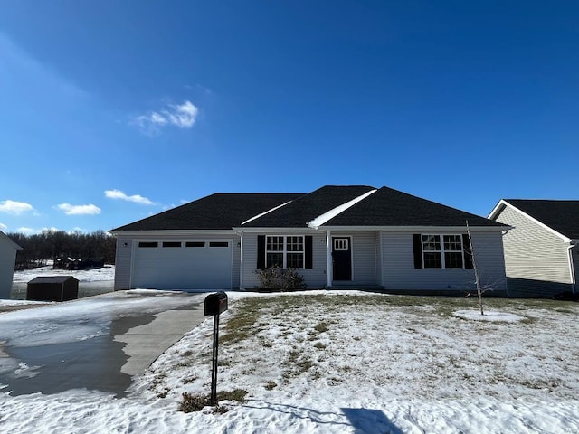 ranch-style house with a garage