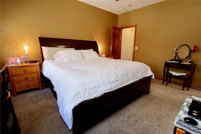 bedroom with carpet floors