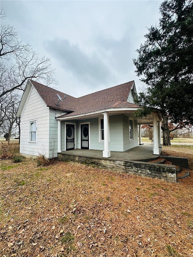 view of front of home with a porch