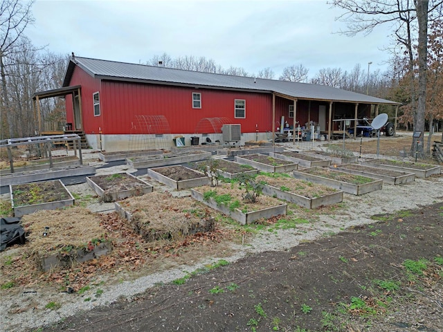 back of property with central air condition unit