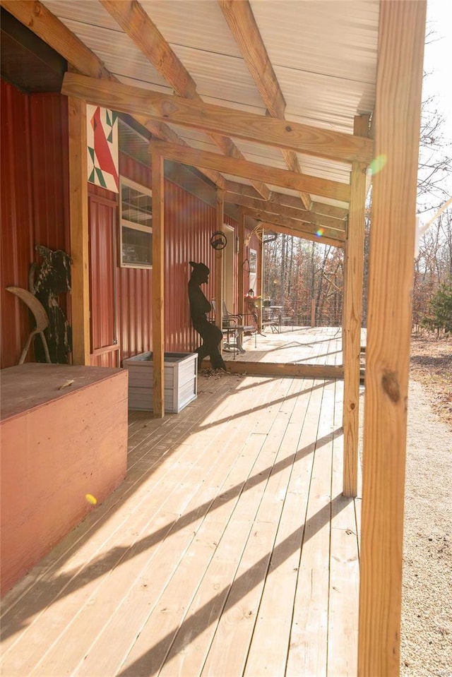 view of wooden terrace