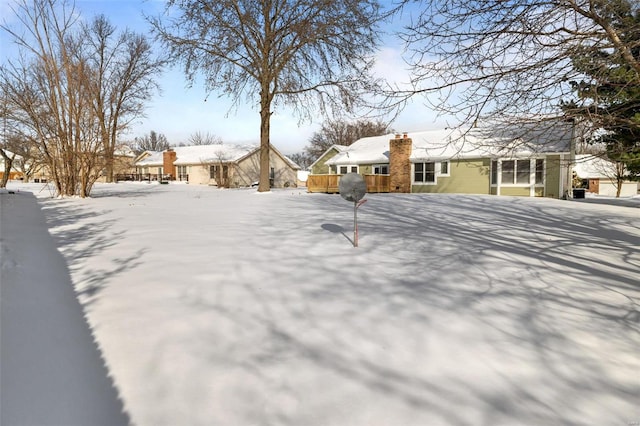 view of snowy yard