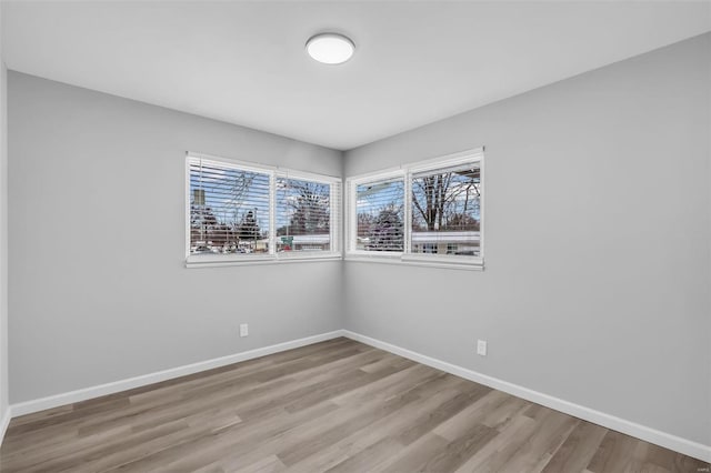 empty room featuring light hardwood / wood-style flooring