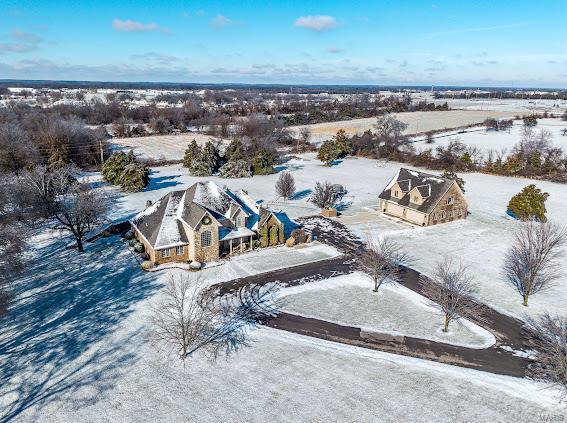 view of snowy aerial view