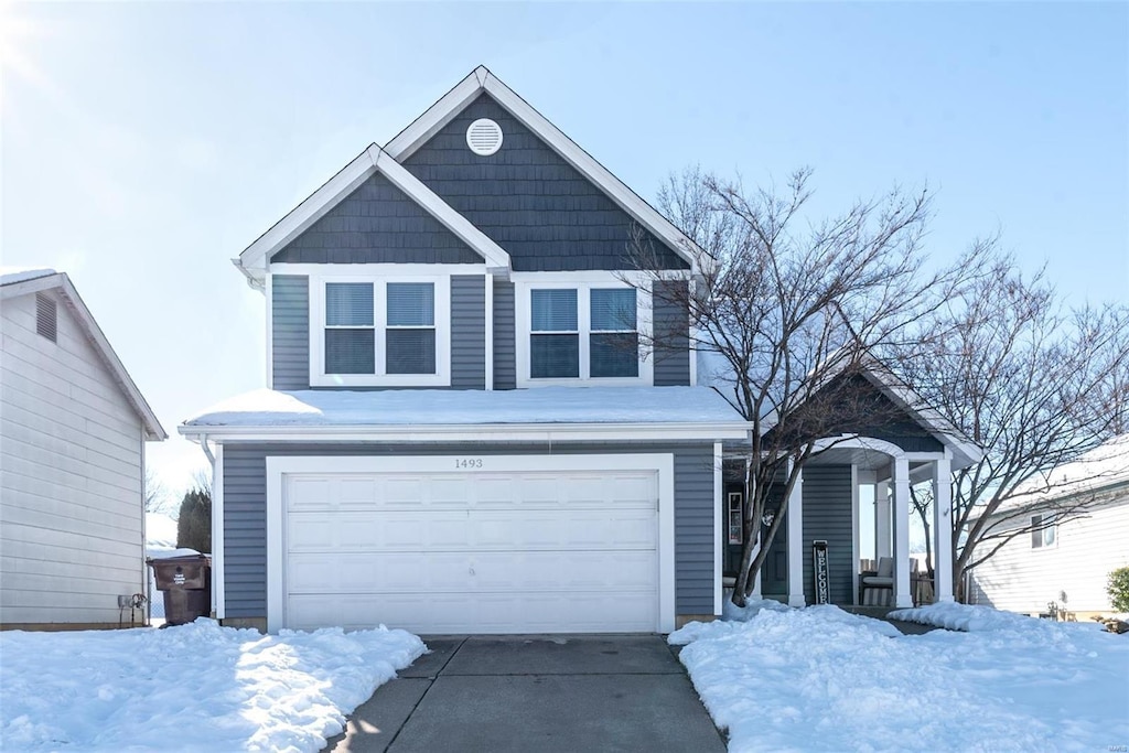 view of front of home featuring a garage