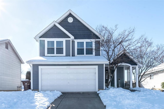 view of front of home featuring a garage