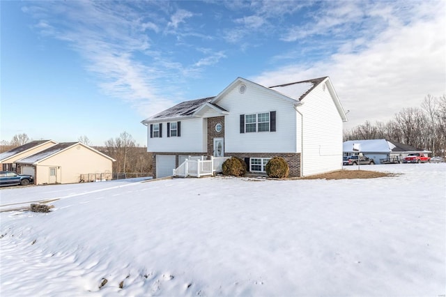 split foyer home with a garage