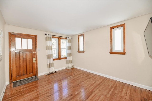 foyer featuring light hardwood / wood-style floors