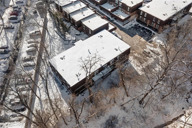 view of snowy aerial view