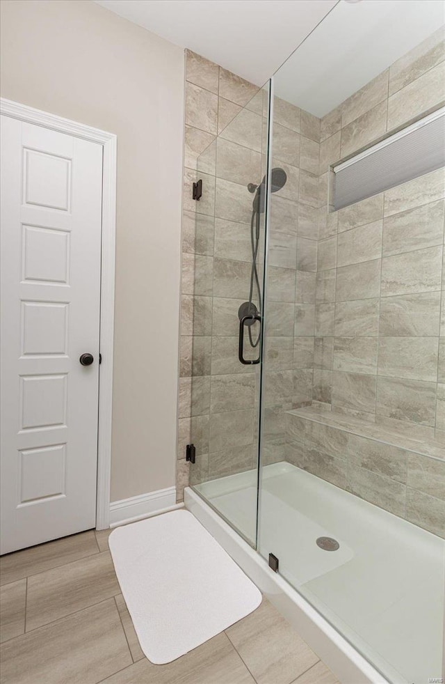 bathroom with walk in shower