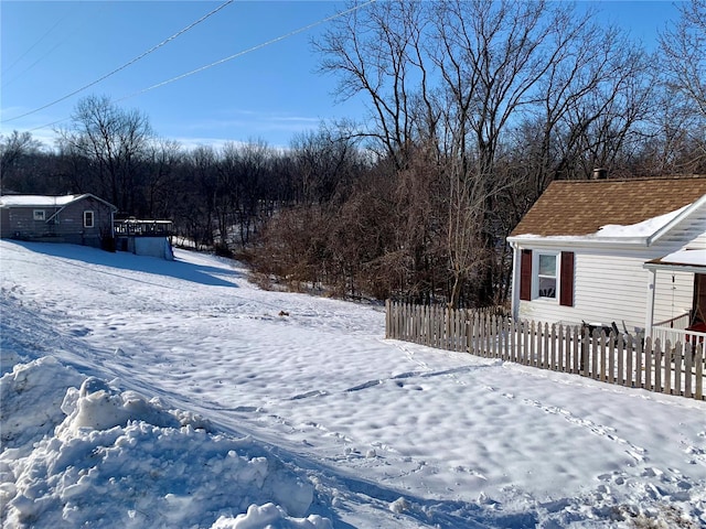 view of snowy yard