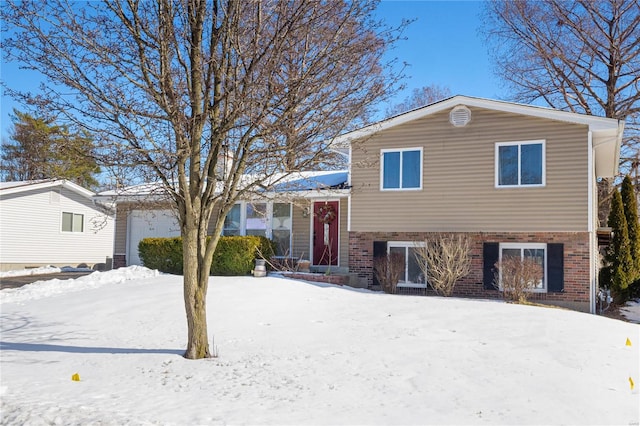 view of split level home