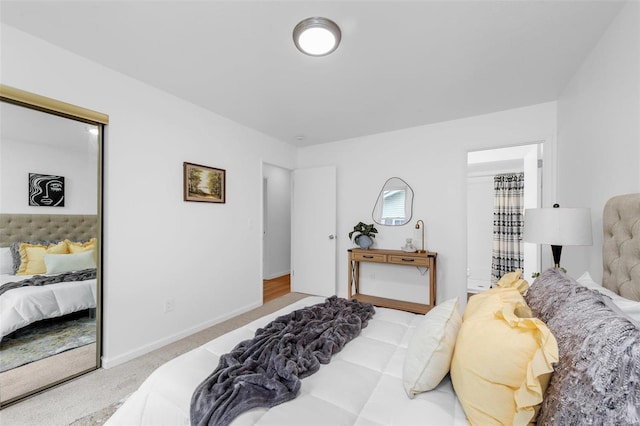 view of carpeted bedroom