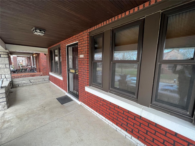 view of patio with a porch