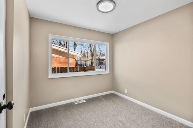 view of carpeted empty room