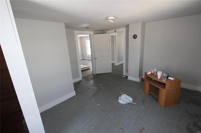 interior space featuring dark hardwood / wood-style flooring