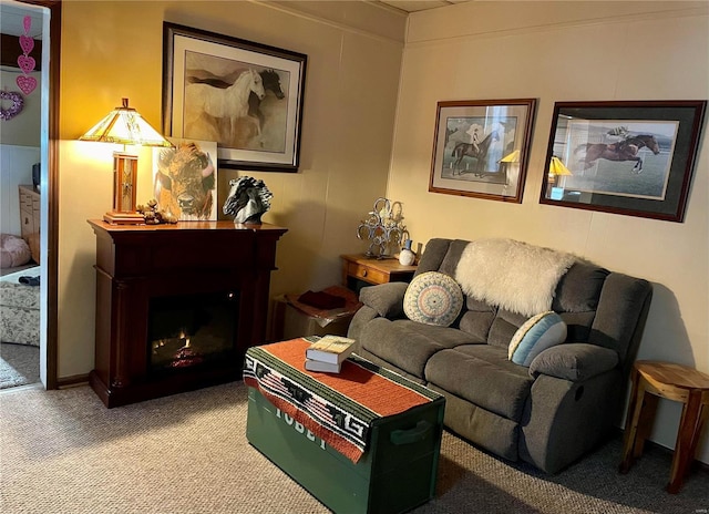 view of carpeted living room