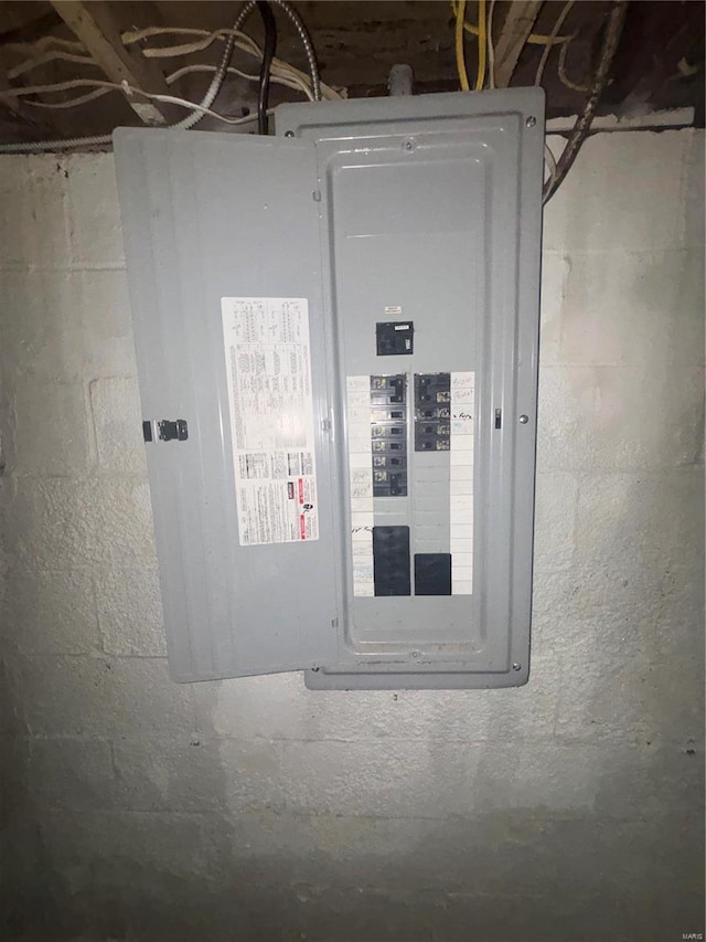 utility room featuring electric panel