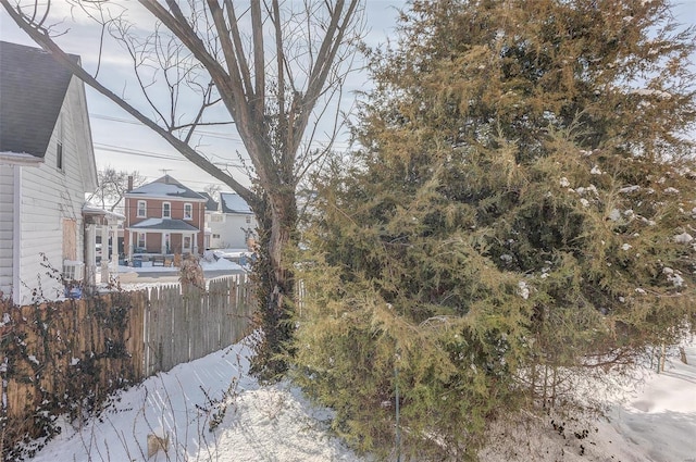 view of snowy yard