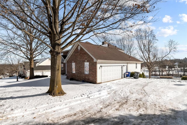 view of snowy exterior