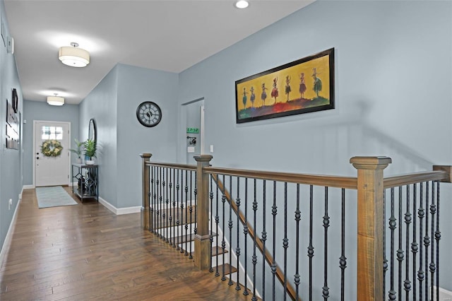 entryway featuring dark hardwood / wood-style flooring