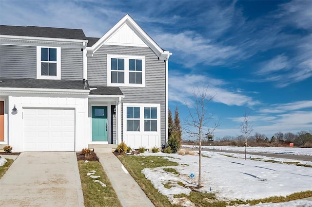 multi unit property featuring a garage